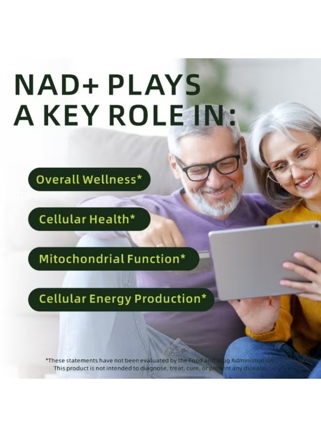 NAD High Purity NAD Supplement, 1600mg - Liposomal NAD+ Supplement with Resveratrol, NAD Plus Boosting - Support Cellular Health, Stamina Healthy Aging Resveratrol for Energy, Vitality, Anti-Aging, Focus & DNA Repair 60 Capsules ﻿ - Image 3